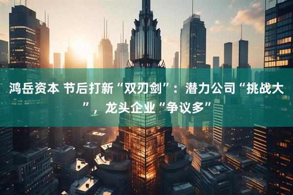 鸿岳资本 节后打新“双刃剑”：潜力公司“挑战大”，龙头企业“争议多”