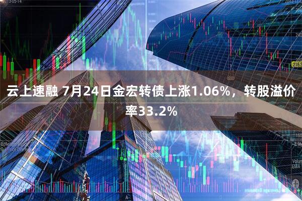 云上速融 7月24日金宏转债上涨1.06%，转股溢价率33.2%